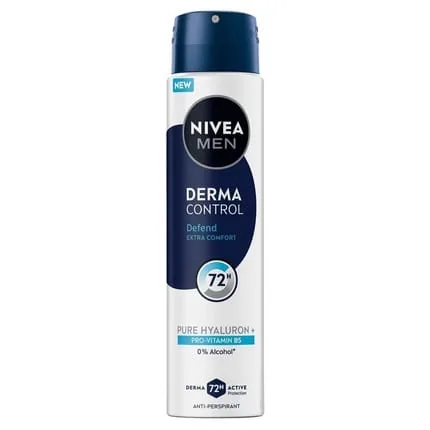 NIVEA Men Derma Control Defend Extra Comfort Deodorant Spray 150ml - 72 Hour Protection
