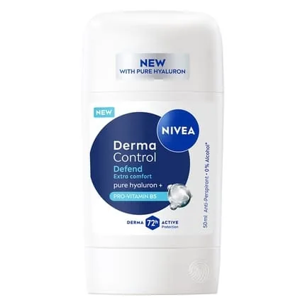 NIVEA Derma Control Defend Antiperspirant Stick 50ml - Pack of 5