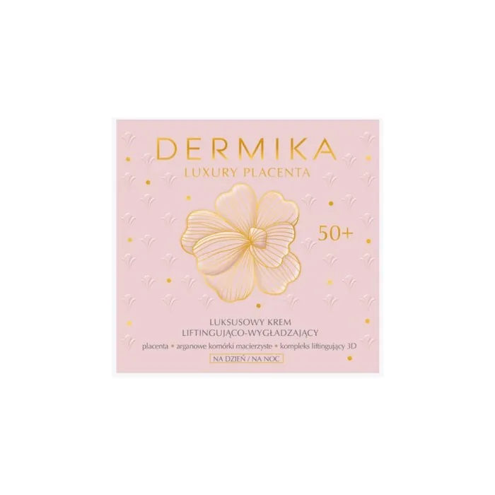 Dermika Luxury Placenta Lifting Smoothing Cream 50+ with Argan Tree Stem Cells and Almond