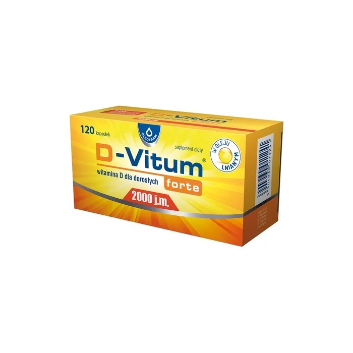 Oleofarm D-Vitum Forte Vitamin D3 2000 IU for Adults 120 Capsules