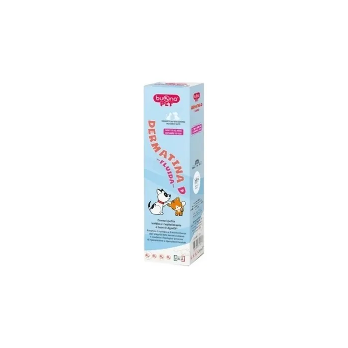 Buona SpA Società Benefit Dermatina D Fluid 100ml - Soothing and Reepithelizing Cream for Pets