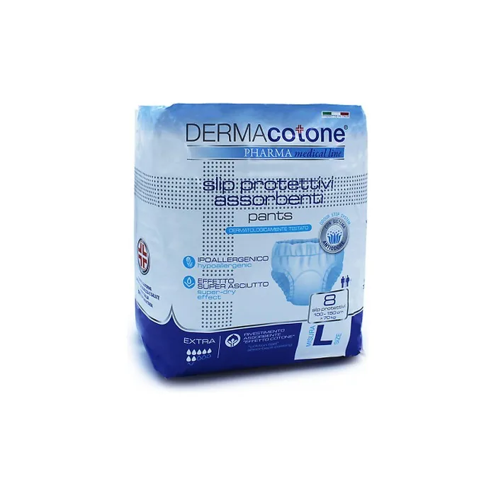 Protective Absorbent Briefs L Dermacotone Pharma - Pack of 8