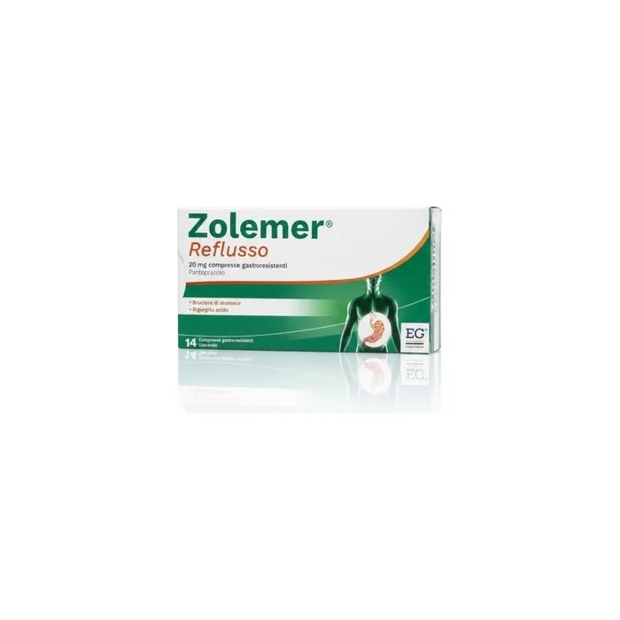 EG Zolemer Pantoprazole 20mg Gastro-Resistant Tablets for Heartburn and Acid Reflux - Pack of 14