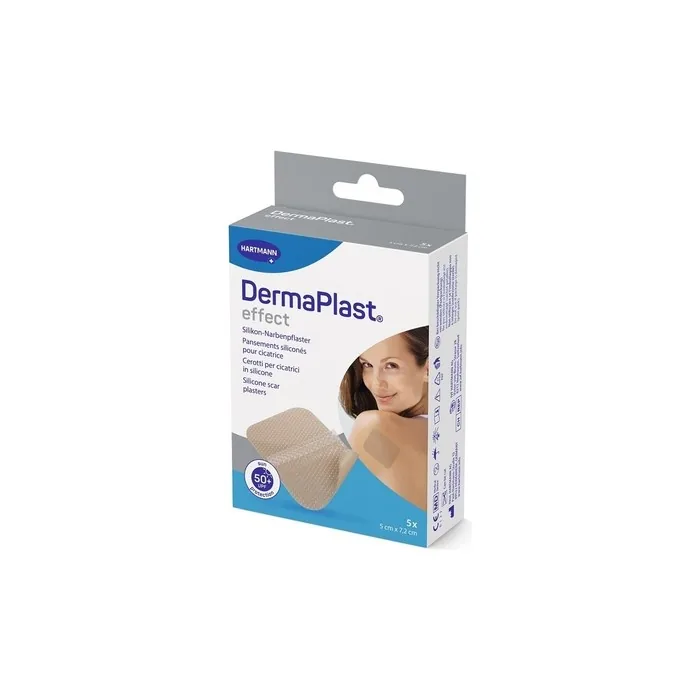 Hartmann DermaPlast Effect Silicone Gel Scar Patches 5 x 7.2 cm - Pack of 5