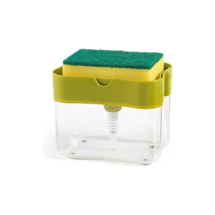 Dishwasher Soap Dispenser With Abrasive Sponge