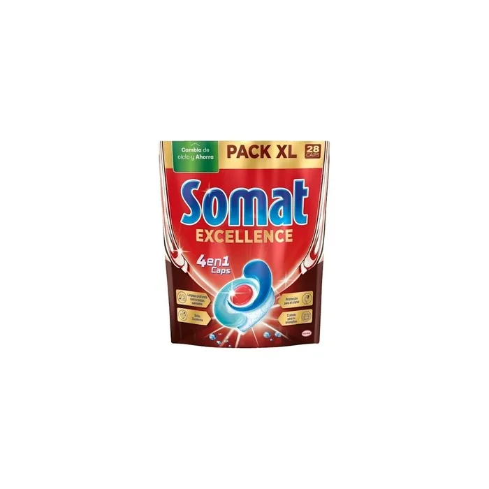 Somat Excellence 4-in-1 Dishwasher Capsules 28 Count