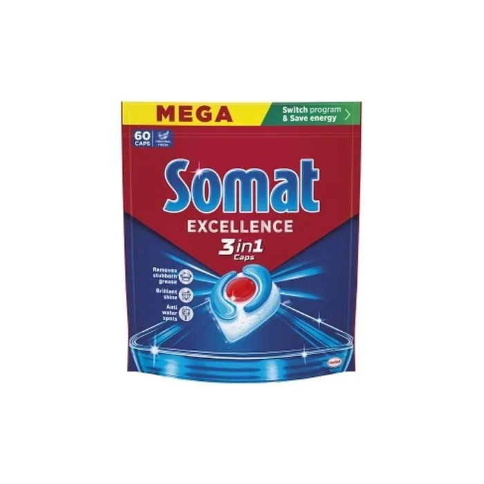 Somat 3-in-1 Dishwasher Tablets 60 Count