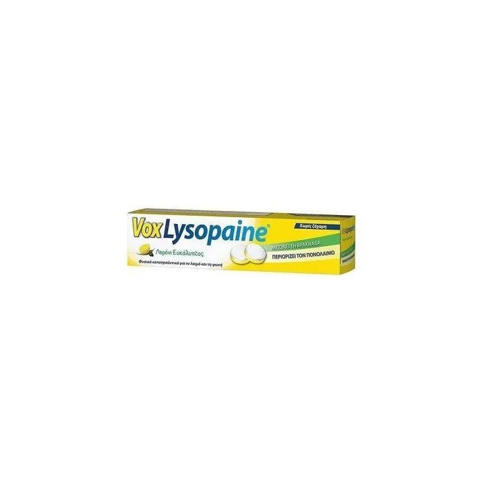 Vox Lysopaine Lozenges with Lemon and Eucalyptus 18 Tablets