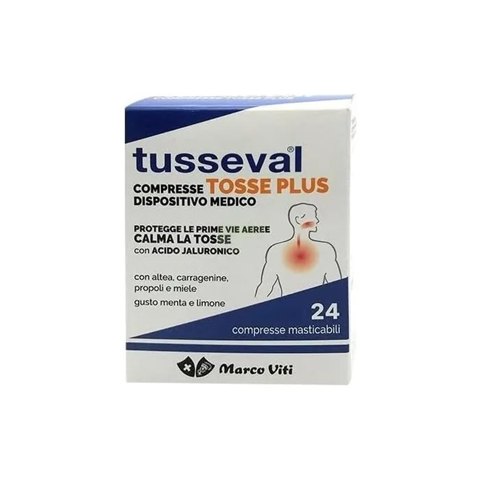 Tusseval Tosse Plus Mint And Lemon Flavor 24 Tablets