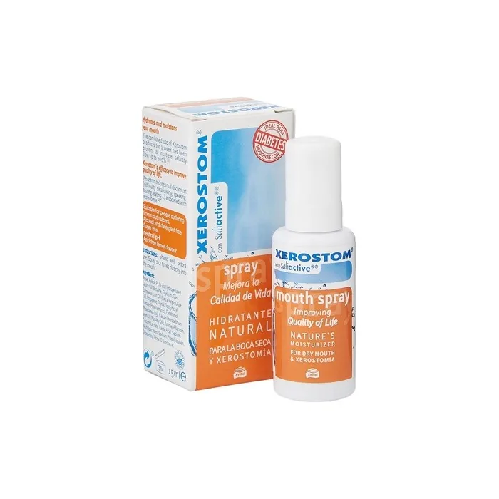 Xerostom Dry Mouth Spray Moisturizing Spray with SaliActive to Relieve Dry Mouth and Xerostomia 15ml