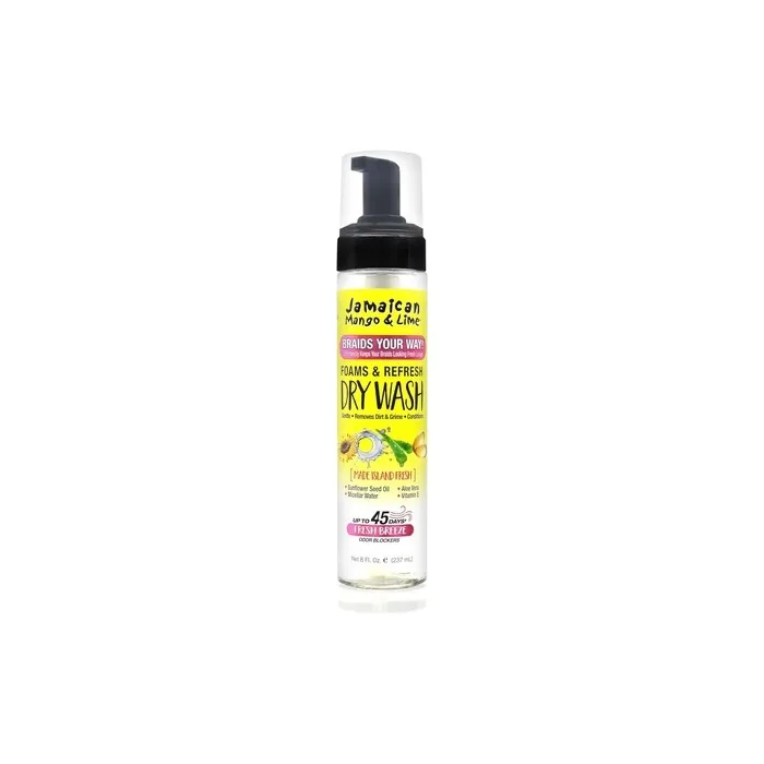 Jamaican Mango & Lime Foams Braid Your Way Water Refresh Dry Wash 8 oz