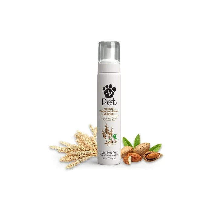 John Paul Pet Oatmeal Waterless Foam Shampoo 250ml - Gentle Formula for Dogs and Cats