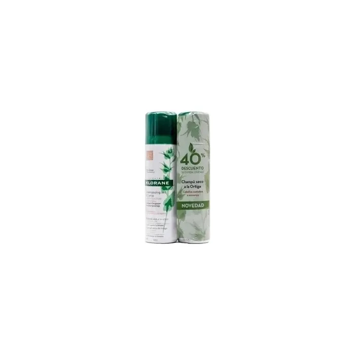 Klorane Oily Hair Dry Shampoo Brown Nettle 2x150ml