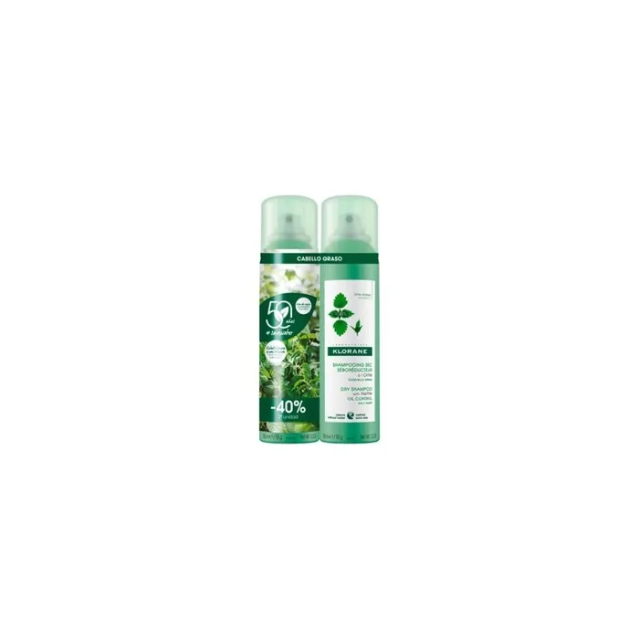 Klorane Purifying Dry Shampoo Nettle 2x150ml
