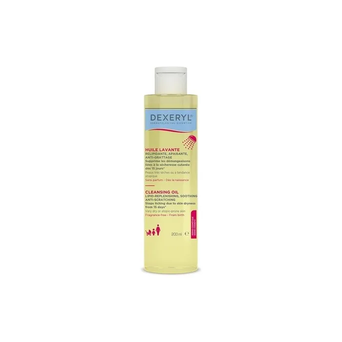 Dexeryl Washing Oil Travel Size 200ml Soothing Scratch-Resistant Very Dry