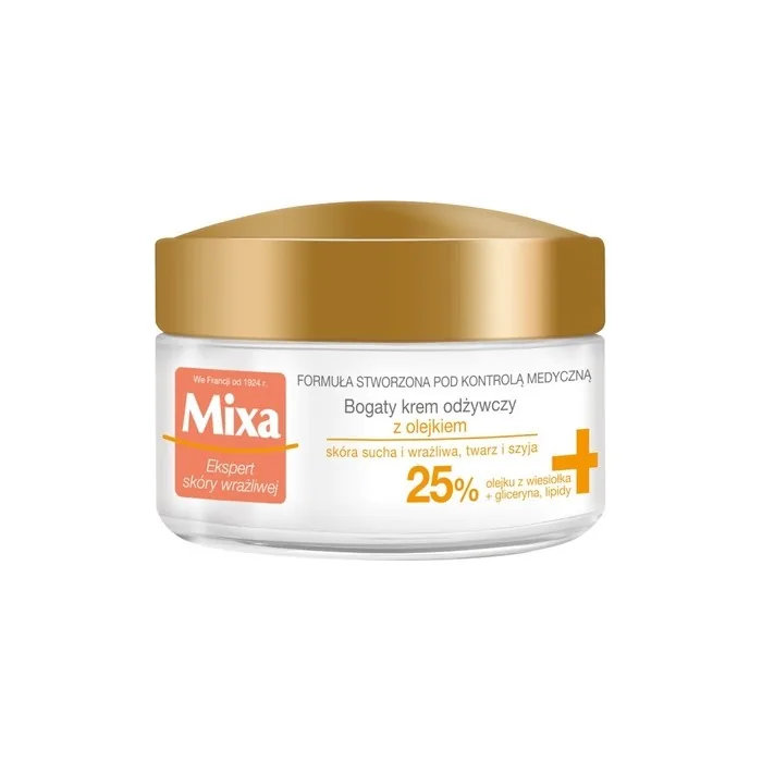 Mixa Expert Sensitive Skin Rich Nourishing Cream With Oil For Sensitive And Dry Skin 50ml