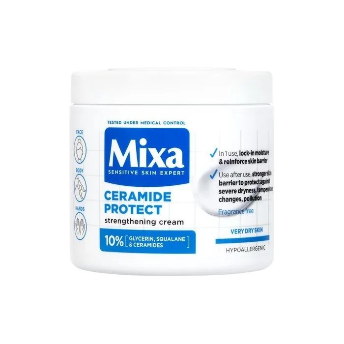 Mixa Ceramide Protect Strengthening Cream For Very Dry Skin 400 Ml