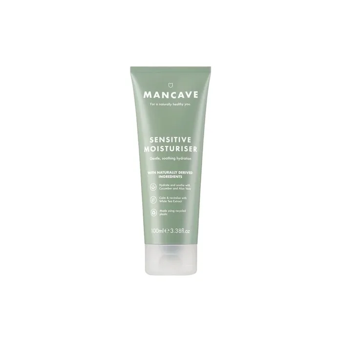 ManCave Sensitive Moisturiser for Men 100ml with Aloe Vera & Shea Butter