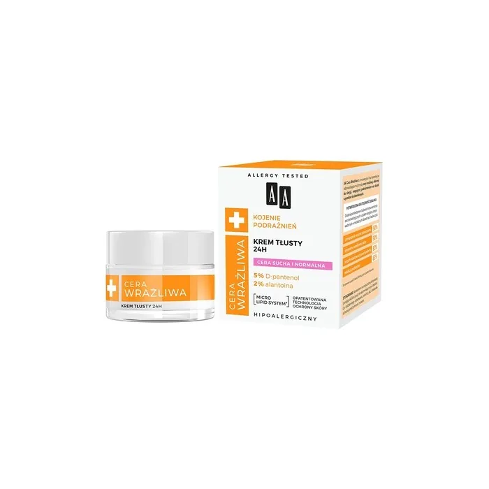 AA Cera Sensitive Moisturizing Cream for Dry and Normal Skin 24h Odorless 50ml