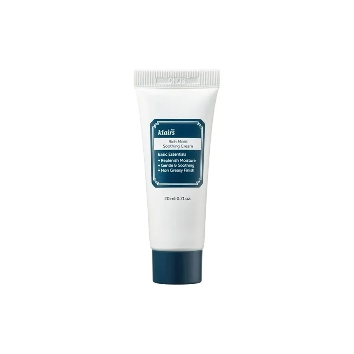 Dearklairs Rich Moist Soothing Cream 20ml for Sensitive Skin - Hypoallergenic