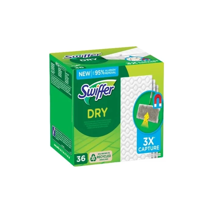 Swiffer Dustcatcher Mop Refills Dry Wipes 36 Cleaning Wipes for Swiffer Broom