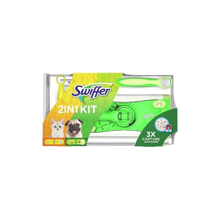 Swiffer Dust Magnet Floor Starter + 8 Cloths + Dust Magnet + 1 Cloth Feather Duster