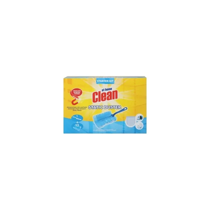 At Home Clean Static Duster Starter Set With 1 Holder And 13 Refills