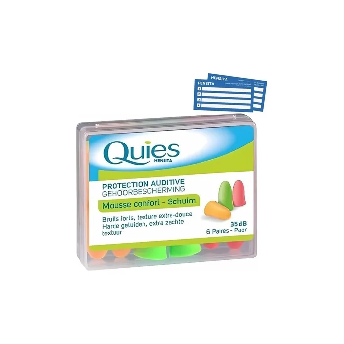 Quies Rubber Foam Ear Plugs - 6 Pairs