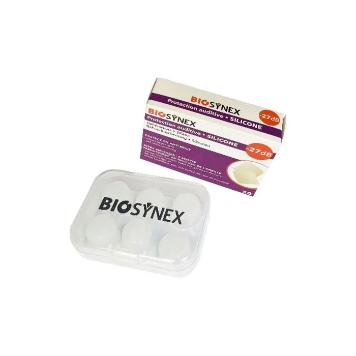 Biosynex Hearing Protection Silicone Transparent - Pack of 3 Pairs
