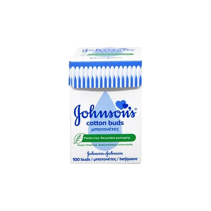 Johnson's Cotton Swabs Pack Of 100 Perfect For Personal Care And Hygiene