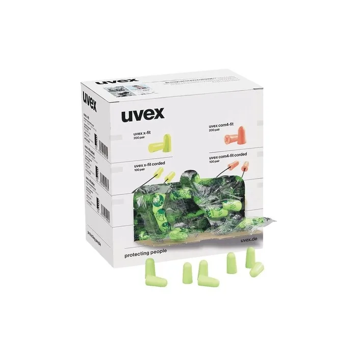Uvex x-fit Earplugs without Cord 200 Pairs Lime