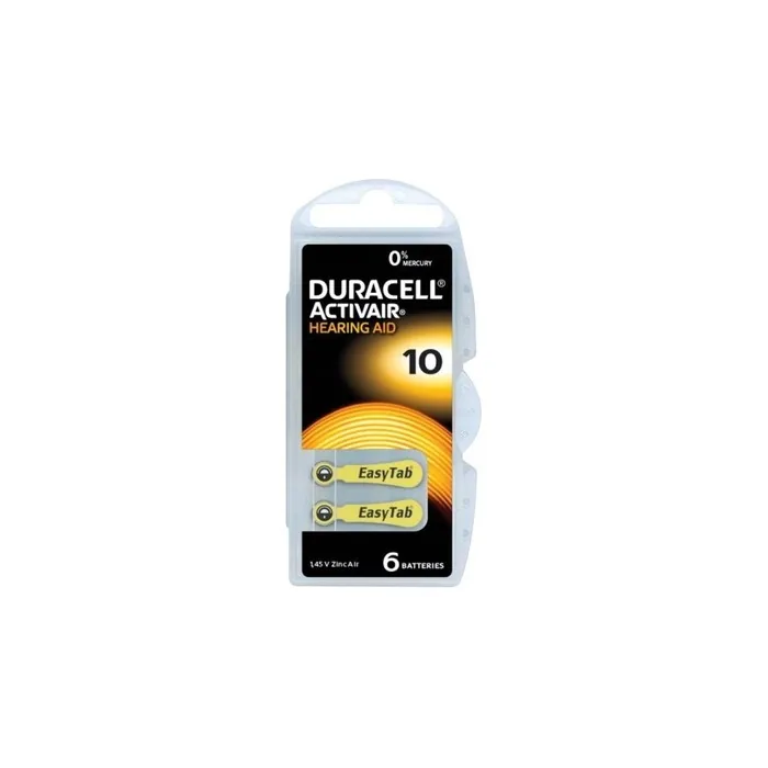 Duracell Hearing Aid Battery Zincair Da10