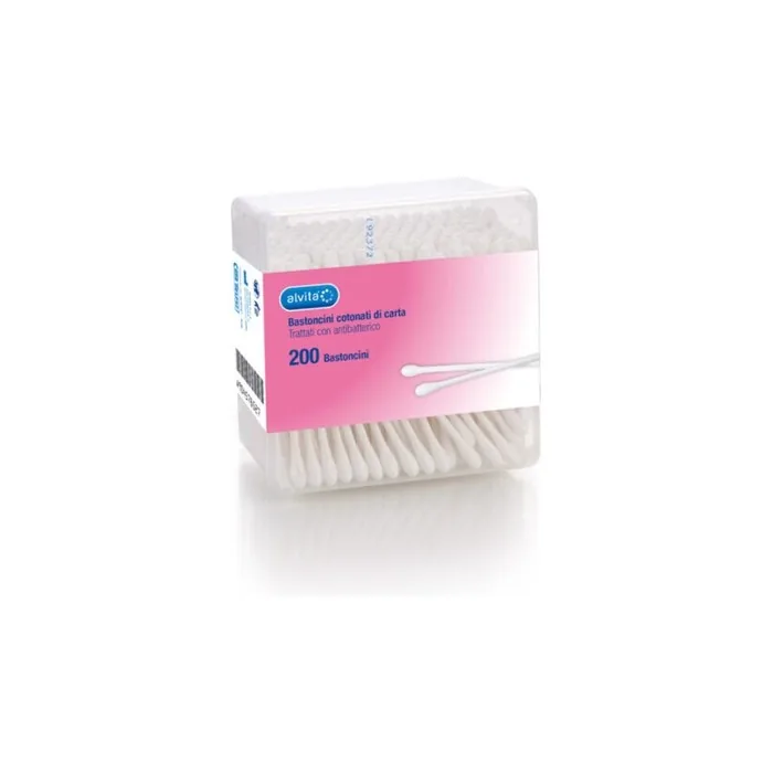 Alvita Cotton Swabs for Ears 200 Pieces