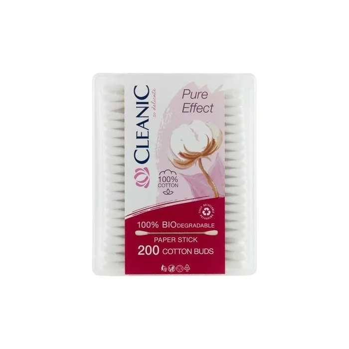 Cleanic Pure Effect Cotton Swabs 200 Pieces