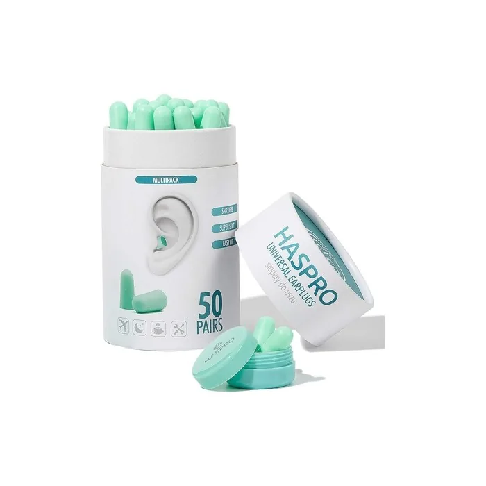 Eco-Friendly Bulk Pack Ultra Soft Foam Earplugs 50 Pairs