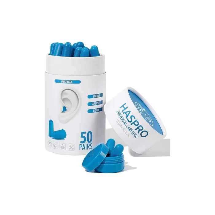 Haspro Tube50 Super Soft Foam Earplugs 50 Pairs