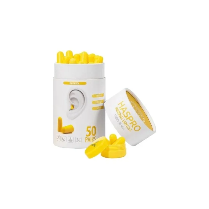 Haspro Tube50 Earplugs Yellow