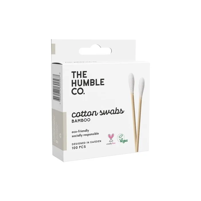 The Humble Co. Organic Cotton Swabs 100% Biodegradable Bamboo Handle