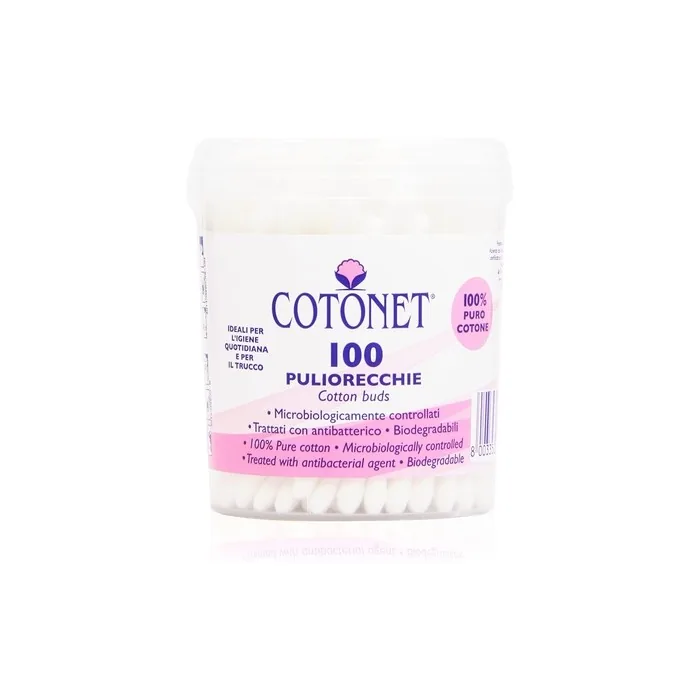 Cotonet Cotton Sticks Ear Sticks with 100% Pure Cotton 100 Pieces