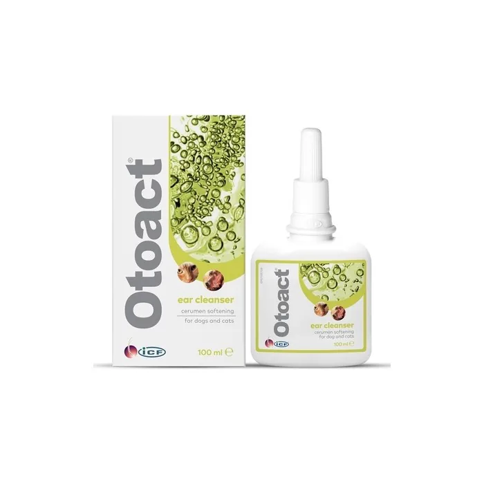 Icf Otoact Cat and Dog Ear Cleaner - Dog Ear Drops to Stop Wax Build Up