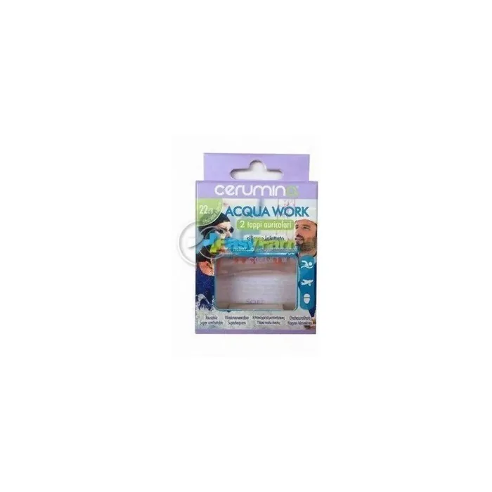 Pietrasanta Pharma Cerumina Acqua Work 2 Injected Silicone Earplugs
