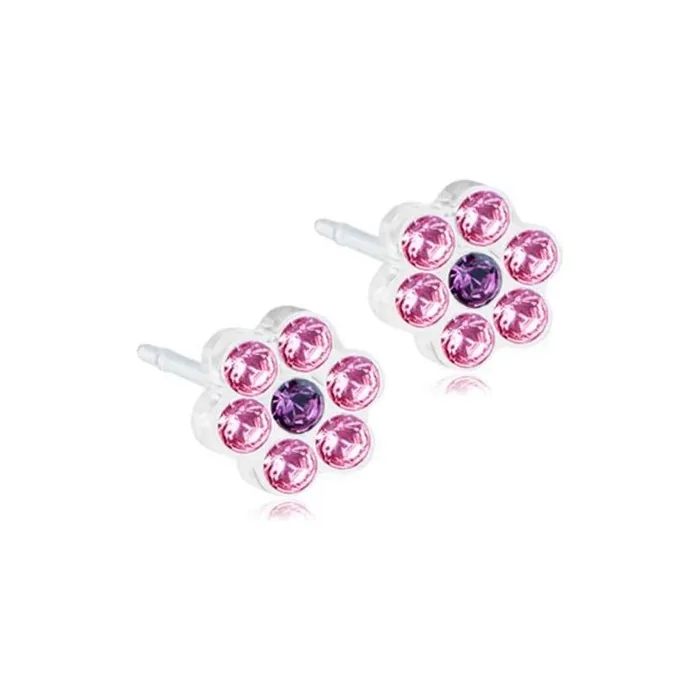 Blomdahl Nickel Free Medical Plastic 5mm Daisy Stud Earrings