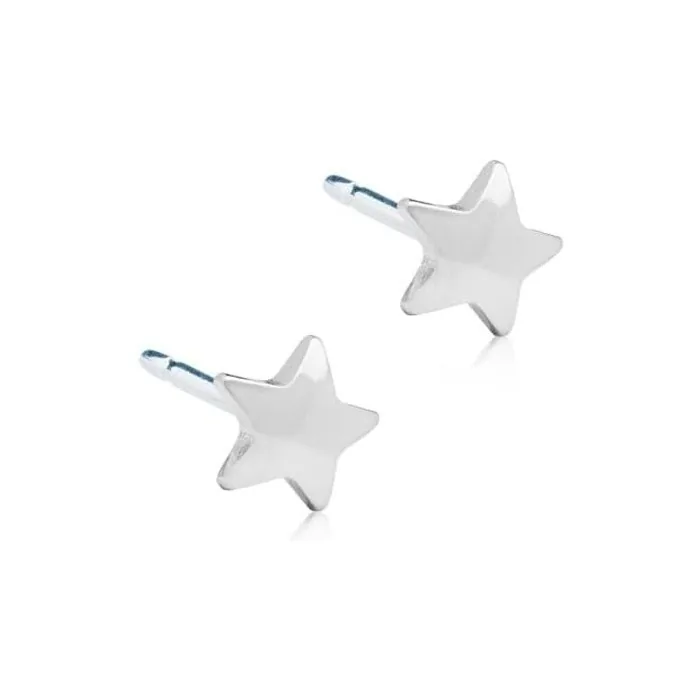 Blomdahl Hypoallergenic Silver Titanium Star Stud Earrings