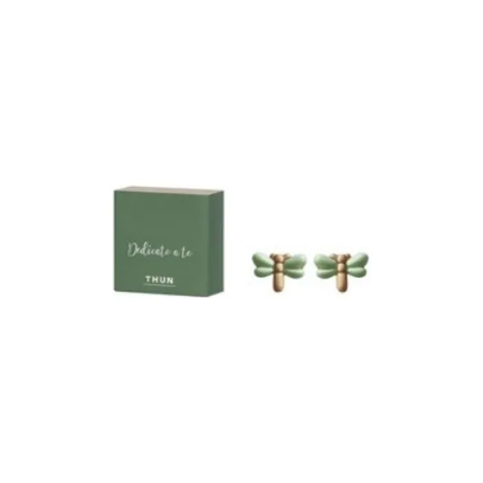 Thun Dragonfly Earrings 2026 Green Ceramic