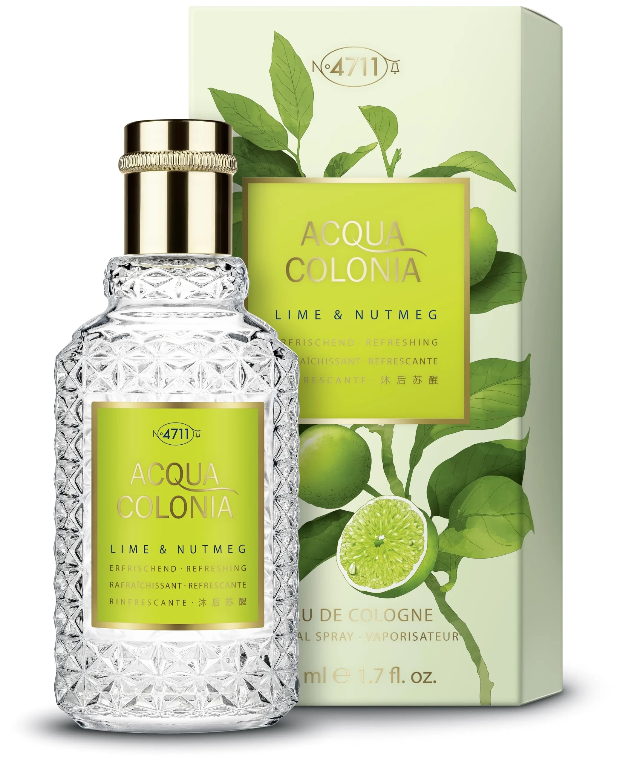 4711 Acqua Colonia Lime & Nutmeg Eau de Cologne 50ml - Refreshing Citrus and Spicy Aroma