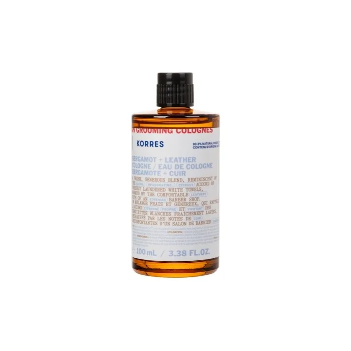 Korres Athenian Grooming Bergamot & Leather Eau De Cologne 100ml