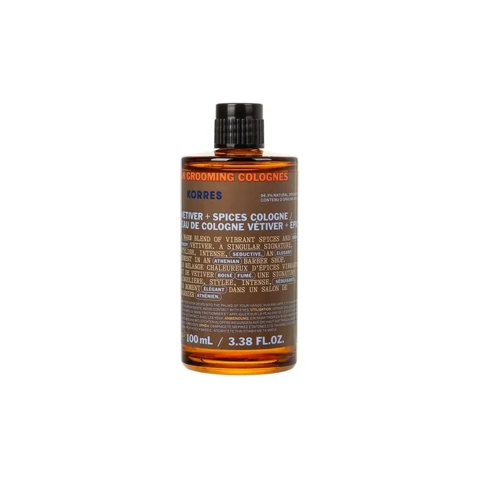 Korres Athenian Grooming Vetiver & Spices Eau De Cologne 100ml