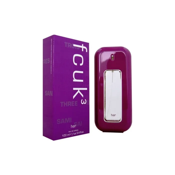 French Connection FCUK Three for Her 100ml EDT Spray Brand New & Sealed