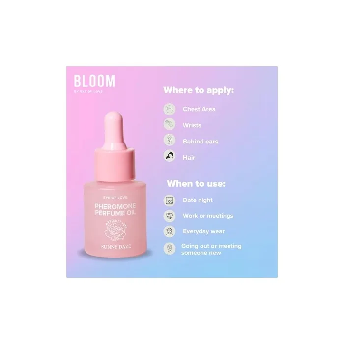 Eye Of Love Bloom Sunny Daze Pheromone Perfume Oil with Dropper for Her