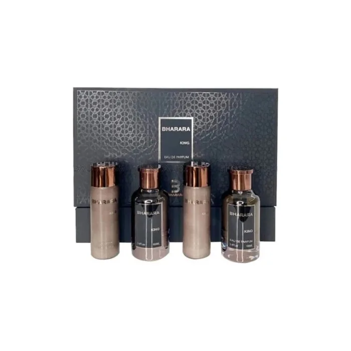 BHARARA KING 4 PC SET MEN EDP 100ML + AS 100ML + BL 150ML + SG 150ML